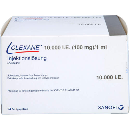 Clexane 10.000 I.E.100mg/ml ILO F.Sp., 24 Stk., kohlpharma GmbH