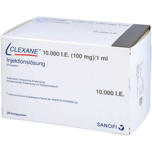 Clexane 10.000 I.E.100mg/ml ILO F.Sp., 24 Stk., kohlpharma GmbH