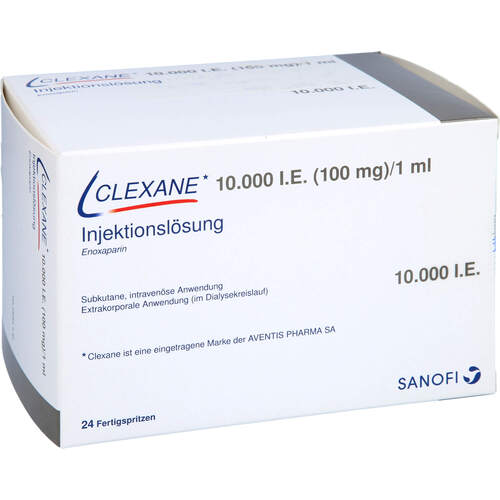 Clexane 10.000 I.E.100mg/ml ILO F.Sp., 24 Stk., kohlpharma GmbH