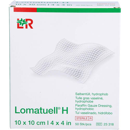 Lomatuell H Salbentüll 10x10 cm steril, 50 Stk., Eurimpharm Arzneimittel GmbH