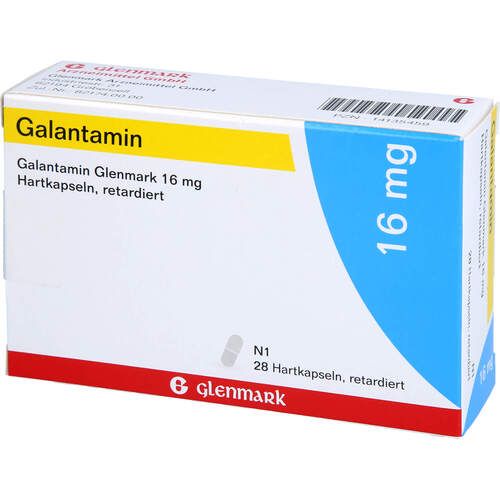 Galantamin Glenmark 16 mg Hartkapseln retardiert, 28 Stk., Glenmark Arzneimittel GmbH Galantamin Glenmark 16 mg Hartkapseln retardiert, 28 Stk., Glenmark Arzneimittel GmbH