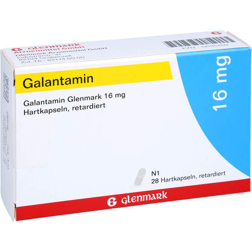 Galantamin Glenmark 16 mg Hartkapseln retardiert, 28 Stk., Glenmark Arzneimittel GmbH Galantamin Glenmark 16 mg Hartkapseln retardiert, 28 Stk., Glenmark Arzneimittel GmbH