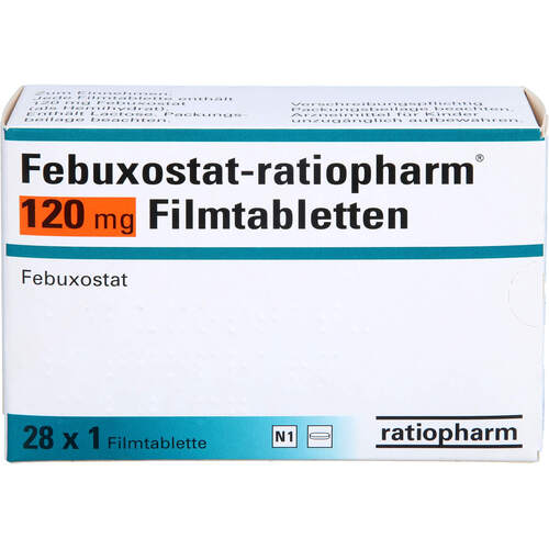Febuxostat-ratiopharm 120 mg Filmtabletten, 28 Stk., ratiopharm GmbH