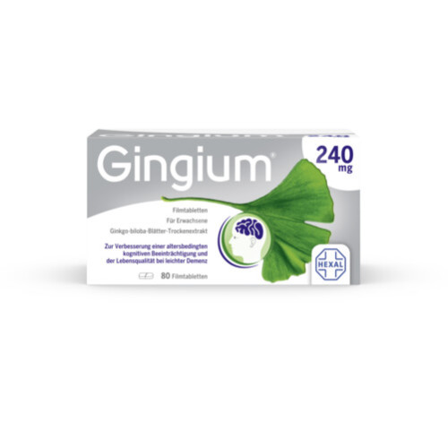 Gingium 240 mg Filmtabletten, 80 Stk., HEXAL AG