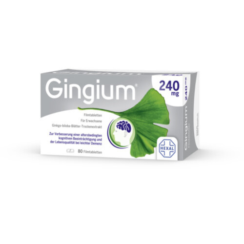 Gingium 240 mg Filmtabletten, 80 Stk., HEXAL AG
