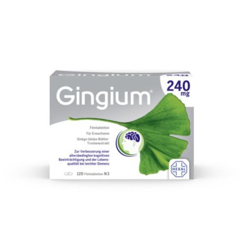 Gingium 240 mg Filmtabletten, 120 Stk., HEXAL AG
