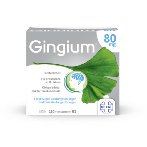 Gingium 80 mg Filmtabletten, 120 Stk., HEXAL AG