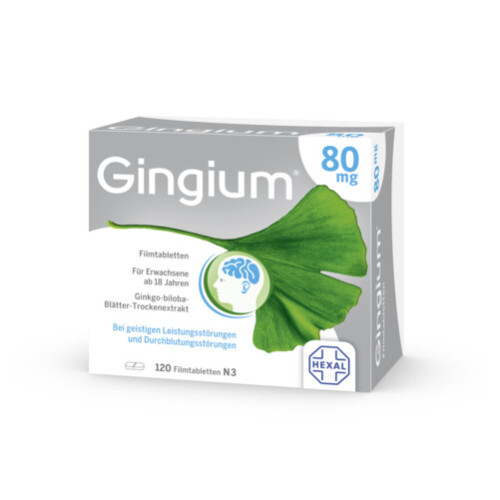 Gingium 80 mg Filmtabletten, 120 Stk., HEXAL AG