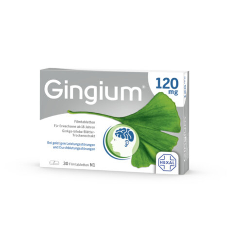 Gingium 120 mg Filmtabletten, 30 Stk., HEXAL AG