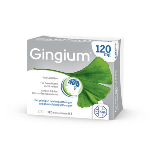 Gingium 120 mg Filmtabletten, 120 Stk., HEXAL AG