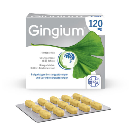 Gingium 120 mg Filmtabletten, 120 Stk., HEXAL AG