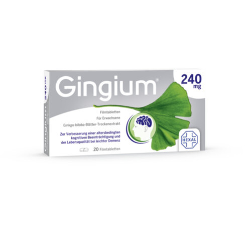 Gingium 240 mg Filmtabletten, 20 Stk., HEXAL AG