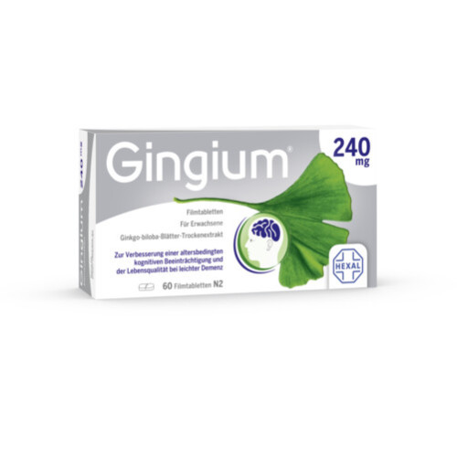Gingium 240 mg Filmtabletten, 60 Stk., HEXAL AG