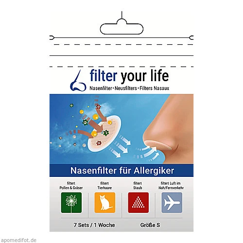 Filter Your Life Größe S Nasenfilter f. Allergiker, 7x2 Stk., Imp GmbH International Medical Products