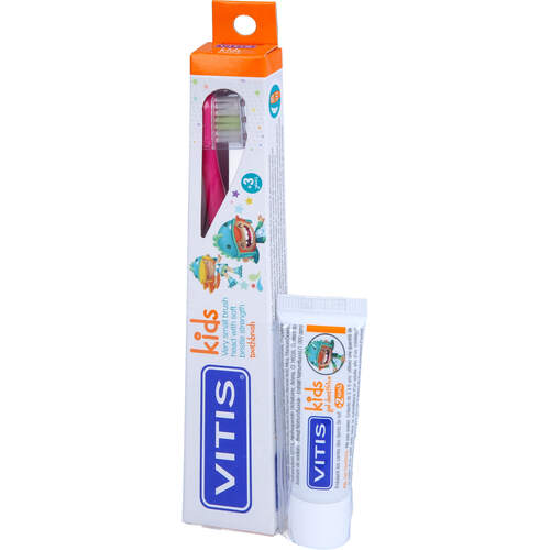 VITIS Kids Zahnbürste+8ml Zahnpasta, 1 Stk., DENTAID GmbH