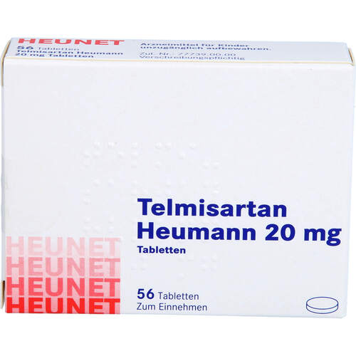 Telmisartan Heumann 20 mg Tabletten HEUNET, 56 Stk., Heunet Pharma GmbH