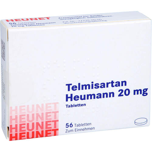 Telmisartan Heumann 20 mg Tabletten HEUNET, 56 Stk., Heunet Pharma GmbH