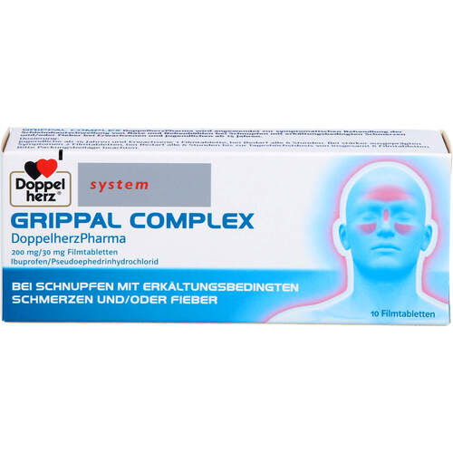 GRIPPAL COMPLEX DoppelherzPharma 200 mg/30 mg, 10 Stk., Queisser Pharma GmbH & Co. KG