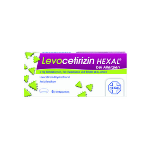 Levocetirizin HEXAL bei Allergien 5mg Filmtabl., 6 Stk., HEXAL AG