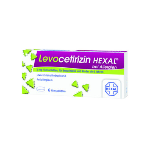 Levocetirizin HEXAL bei Allergien 5mg Filmtabl., 6 Stk., HEXAL AG