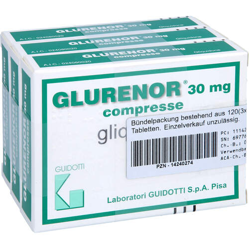 Glurenor 30 mg Tabletten, 120 Stk., Aca M&uuml;ller/Adag Pharma AG