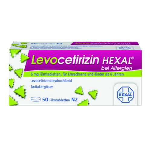 Levocetirizin HEXAL bei Allergien 5mg Filmtabl., 50 Stk., HEXAL AG