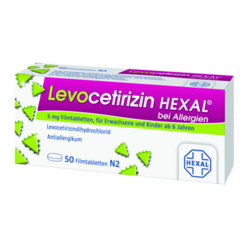 Levocetirizin HEXAL bei Allergien 5mg Filmtabl., 50 Stk., HEXAL AG