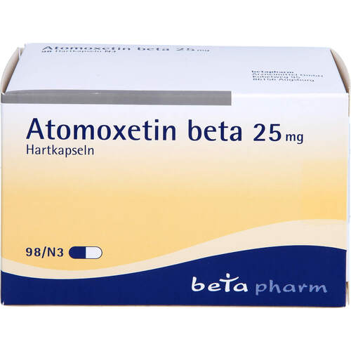Atomoxetin beta 25 mg Hartkapseln, 98 Stk., betapharm Arzneimittel GmbH