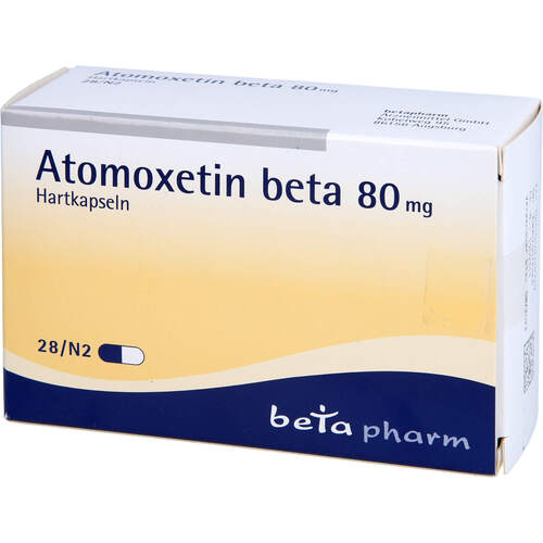 Atomoxetin beta 80 mg Hartkapseln, 28 ST, betapharm Arzneimittel GmbH