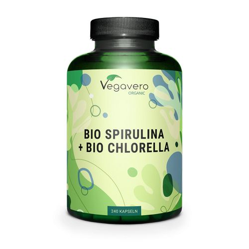 Vegavero Chlorella BIO + Spirulina BIO Kapseln, 180 Stk., Vanatari International GmbH