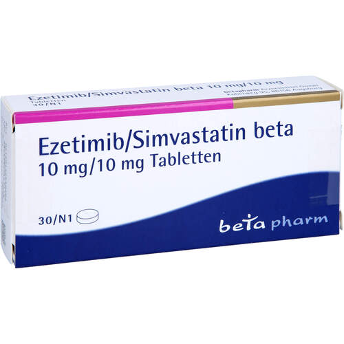 Ezetimib/Simvastatin beta 10 mg/10 mg Tabletten, 30 Stk., betapharm Arzneimittel GmbH