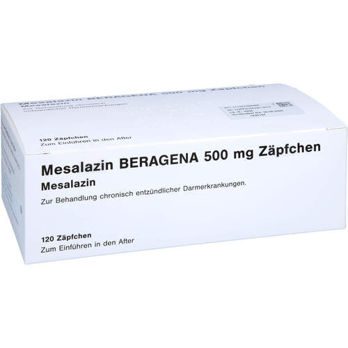 MESALAZIN Beragena 500mg Zäpfchen B, 120 ST, Docpharm GmbH