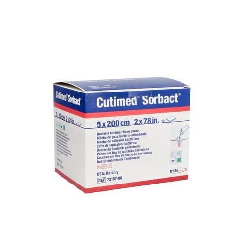 CUTIMED Sorbact Tamponaden 5x200 cm, 10 Stk., Avitamed GmbH