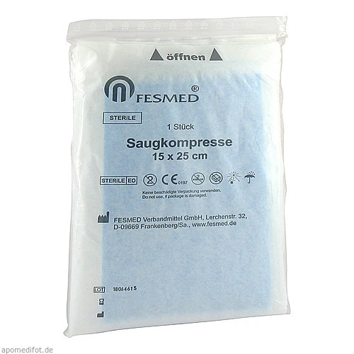Saugkompressen 15x25cm steril, 5x1 Stk., Fesmed Verbandmittel GmbH