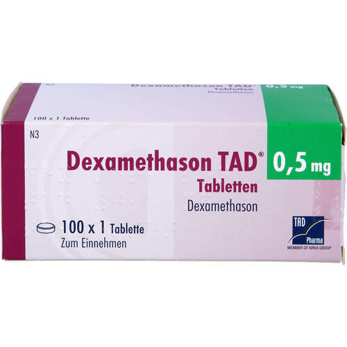 Dexamethason TAD 0.5 mg Tabletten, 100 Stk., TAD Pharma GmbH