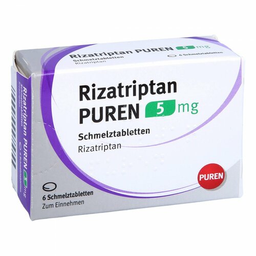Rizatriptan PUREN 5 mg Schmelztabletten, 6 Stk., PUREN Pharma GmbH & Co. KG