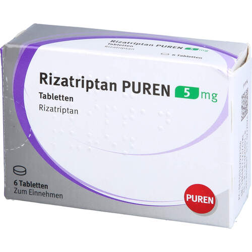 Rizatriptan PUREN 5 mg Tabletten, 6 Stk., PUREN Pharma GmbH & Co. KG