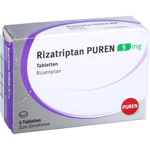 Rizatriptan PUREN 5 mg Tabletten, 6 Stk., PUREN Pharma GmbH & Co. KG