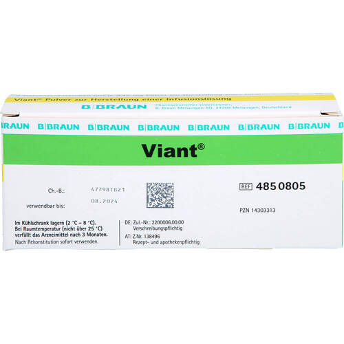 Viant 932 mg Pulver z.Herstlg.e.Infusionlsg, 5x932 mg, B. Braun Melsungen AG