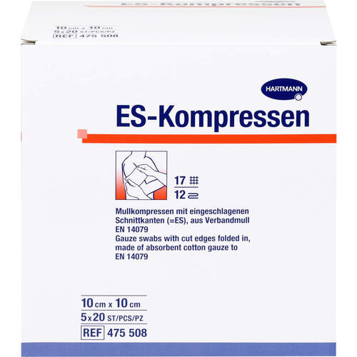ES-KOMPRESSEN steril 10x10 cm Gro&szlig;packung, 5x20 Stk., B2b Medical GmbH