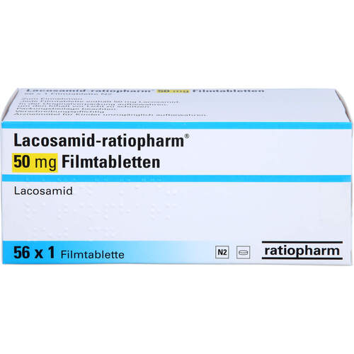Lacosamid-ratiopharm 50 mg Filmtabletten, 56 Stk., ratiopharm GmbH