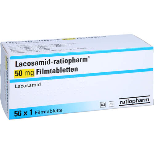 Lacosamid-ratiopharm 50 mg Filmtabletten, 56 Stk., ratiopharm GmbH