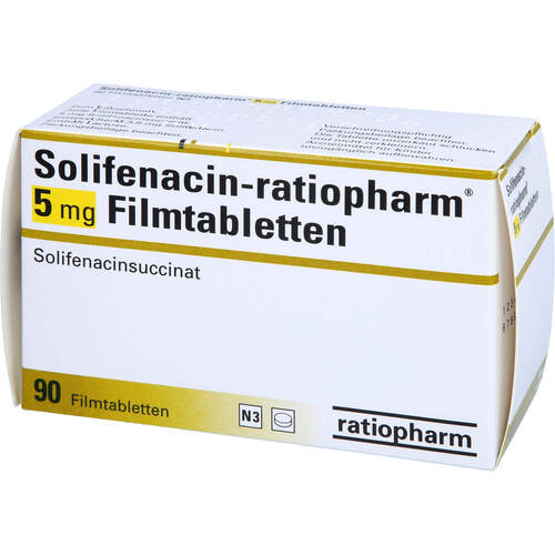 Solifenacin-ratiopharm 5 mg Filmtabletten, 90 Stk., ratiopharm GmbH