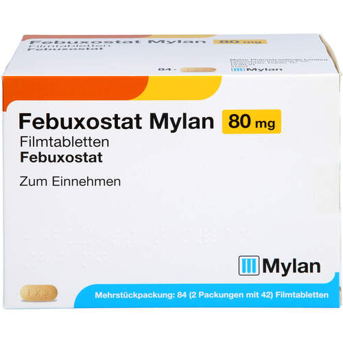 Febuxostat Mylan 80 mg Filmtabletten, 84 Stk., Viatris Healthcare GmbH