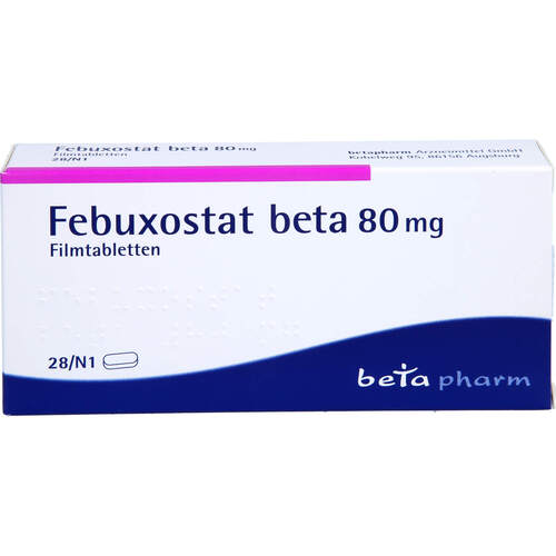 Febuxostat beta 80 mg Filmtabletten, 28 Stk., betapharm Arzneimittel GmbH
