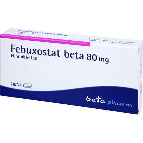 Febuxostat beta 80 mg Filmtabletten, 28 Stk., betapharm Arzneimittel GmbH
