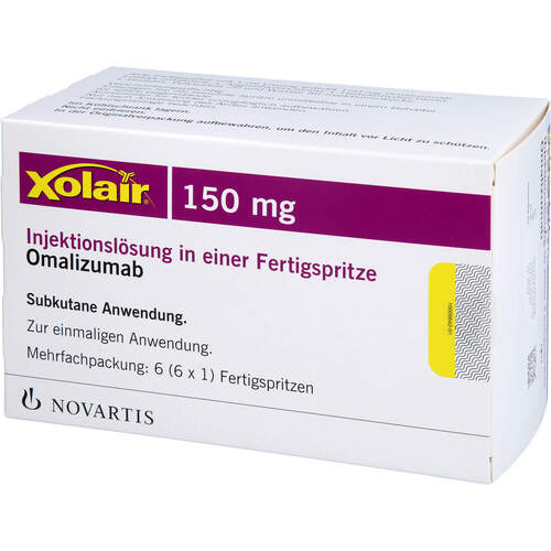 Xolair 150 mg Injektionslösung i.e. Fertigspritze, 6 Stk., Novartis Pharma GmbH