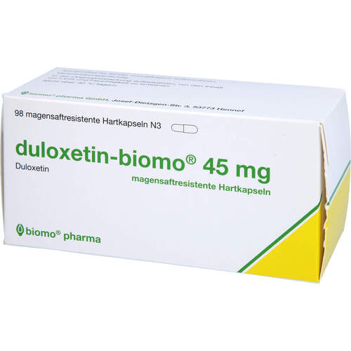 duloxetin-biomo 45 mg magensaftresistente Hartkap., 98 Stk., Biomo Pharma GmbH