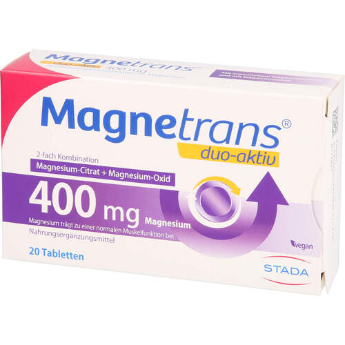 MAGNETRANS duo-aktiv 400 mg Tabletten, 20 Stk., STADA Consumer Health Deutschland GmbH