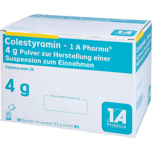 Colestyramin - 1 A Pharma 4 g Pulv z H.e Sus z.E., 50 ST, 1 A Pharma GmbH